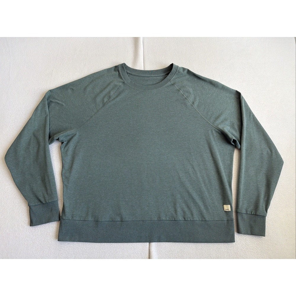Vuori Halo Essential Crew Sweatshirt Women's Size Large Green DreamKnit VW241